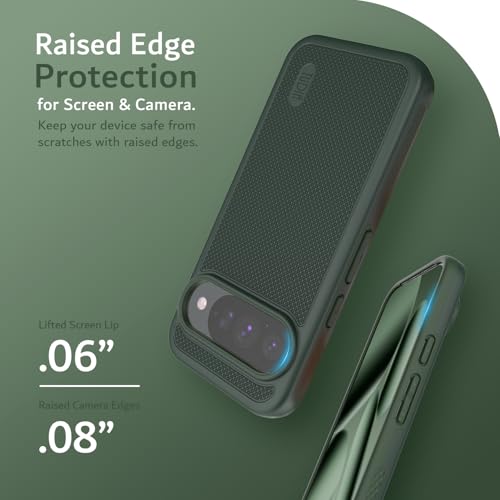 TUDIA MergeGrip [Compatible with Magsafe & Pixelsnap] Cases for Google Pixel 10 / Pixel 10 Pro Case 2025 – [Military Grade Drop Tested] Dual Layer Slim Shockproof Heavy Duty Protection - Pine Green - color: Pine Green, size: Pixelsnap 10 / 10 Pro