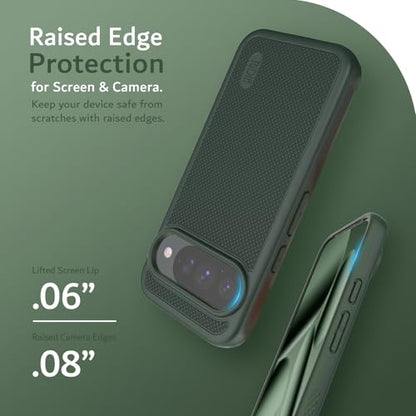 TUDIA MergeGrip [Compatible with Magsafe & Pixelsnap] Cases for Google Pixel 10 / Pixel 10 Pro Case 2025 – [Military Grade Drop Tested] Dual Layer Slim Shockproof Heavy Duty Protection - Pine Green - color: Pine Green, size: Pixelsnap 10 / 10 Pro