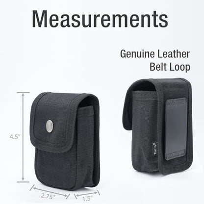 Tintirs 2 Pack EDC Belt Pouches for Men Women, Compact Holster Pouches Waist Bags with Belt Loop for Fishing, Hiking, Camping, Durable Snap Closure, Premium Waxed Canvas
