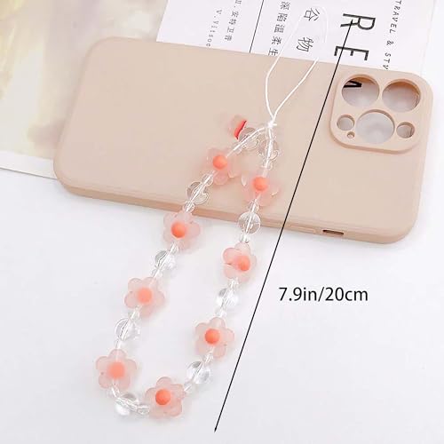 Beaded Phone Charm Lanyard Strap Girly Style Fixed Beads Pearl Lanyards - color: PH-mshd-6