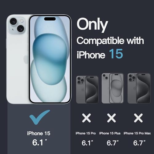 JETech Matte Case for iPhone 15, Frosted Clear | Scratch-Resistant, Anti-Fingerprint, Frosted Back, Shockproof Phone Bumper Cover - color: Frosted Clear, size: iPhone 15