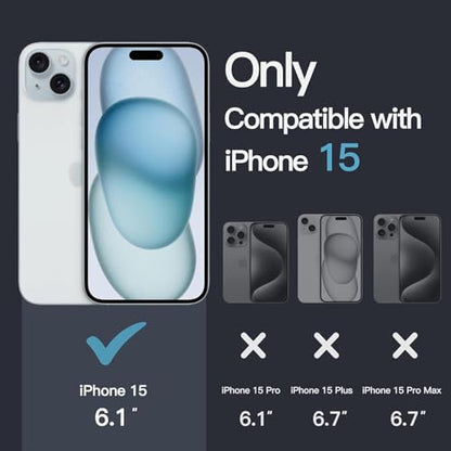 JETech Matte Case for iPhone 15, Frosted Clear | Scratch-Resistant, Anti-Fingerprint, Frosted Back, Shockproof Phone Bumper Cover - color: Frosted Clear, size: iPhone 15