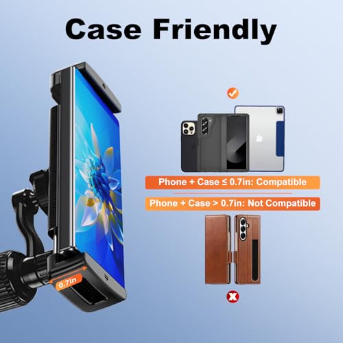 Z Fold 8 Car Mount Accessories, Secure Clamp, Long Arm Vent Clip - style: Vent-LongArm