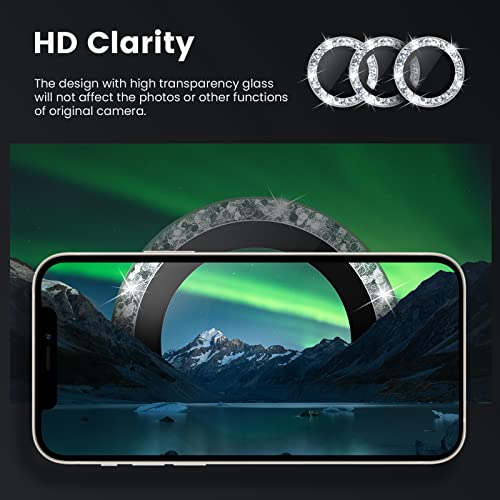 Tensea Bling Camera Lens Protector for iPhone 14 Pro/iPhone 14 Pro Max - color: Glitter Silver