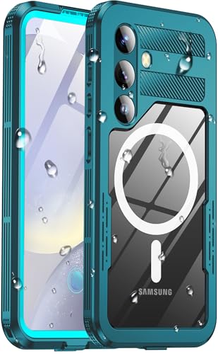 for Samsung Galaxy S24 Waterproof Case, [Fit for Magsafe] [IP68 Water Proof] [Built-in Screen Protector], Magnetic Heavy Duty Military Grade Rugged Phone Case for S 24 6.2", Teal - color: Teal, size: Samsung Galaxy S24