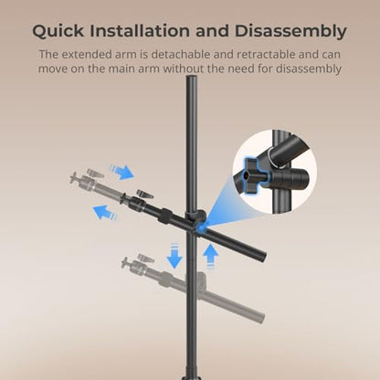 SMALLRIG Camera Desk Mount, Overhead Camera Arm Stand for Desk