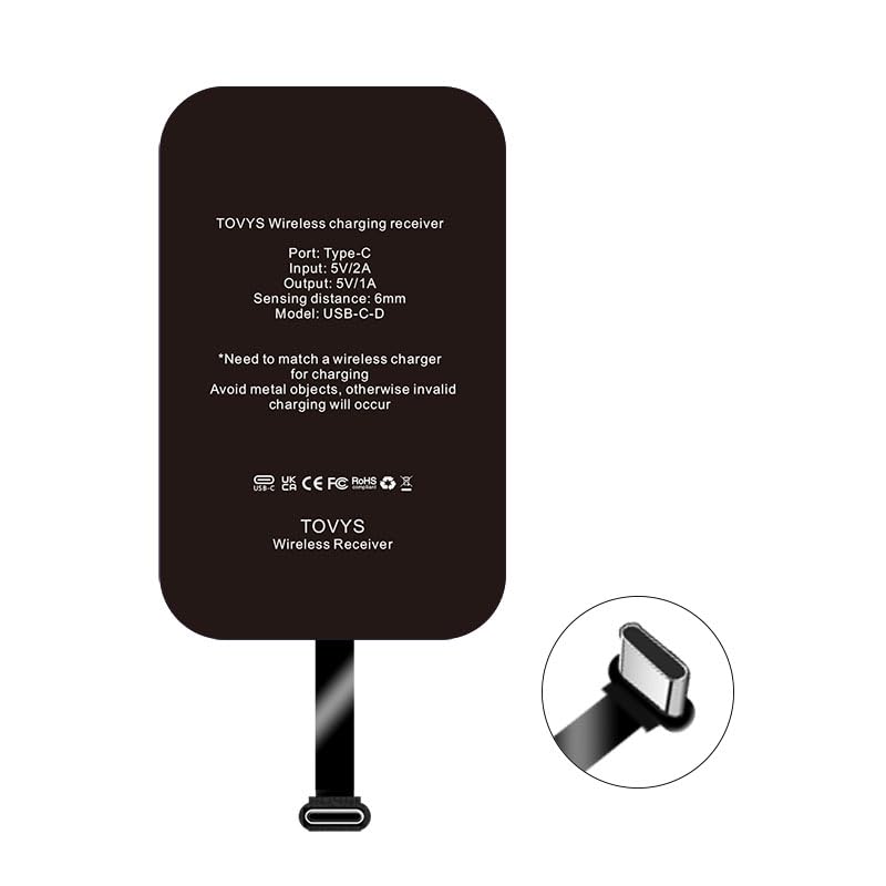 Wireless Charging Receiver and Adapter, Wireless Charger Receiver Module, Suitable for Google Pixel 3A XL, Samsung Galaxy A13/A14/A15/A42, LG, and Other USB-C Phones.