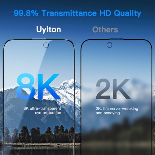Uyiton Anti-Blue Light for iPhone 15 Pro Max Screen Protector - size: iPhone 15 Pro Max - 6.7 inch