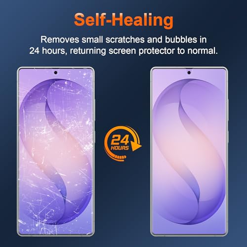 [3 Pack] for Galaxy S26 Ultra Matte TPU Screen Protector (Not Glass), Fingerprint Sensor Compatible, Anti-Glare, Touch Sensitive, Self-Healing, Full Adhesive Flexible Film