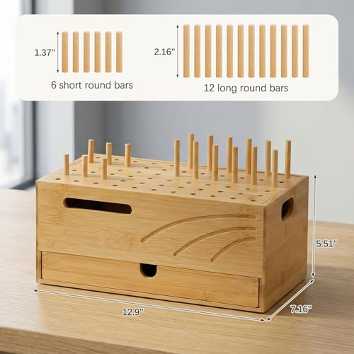 Homde Office Charging Station Organizer: 2 Layer Charger Holder (Natural) - color: Natural