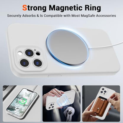 SUPFINE Silicone & Magnetic for iPhone 12 Pro Max Case White - color: White, size: iPhone 12 Pro Max