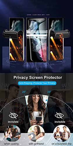 2pcs Flexible Privacy Hydrogel Film for Samsung Galaxy S25 Ultra 5G 6.9" Anti-Spy Anti-Peeping TPU Screen Protector Touch Sensitive Explosion-Proof Not Tempered Glass