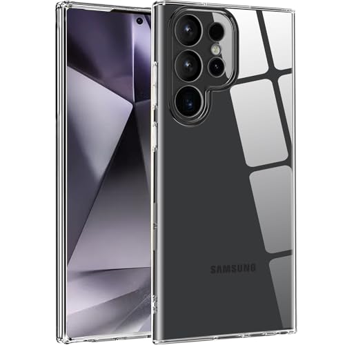 TENOC Phone Case for Samsung Galaxy S24 Ultra, Clear Case Anti-Yellowing Protective Bumper Hard Back Cover - color: Clear Anti-Yellowing, size: S24 Ultra