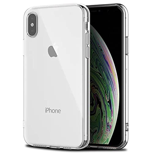 TUDIA Ultra Slim Soft Silicone Compatible with iPhone X Cases (Clear, iPhone X & XS) - color: Clear, size: iPhone X & XS