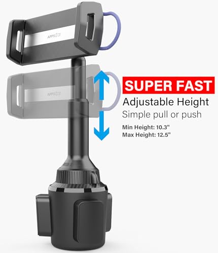 APPS2Car Solid Cup Holder Tablet Mount for Car, iPad Car Mount for Truck - size: 4.7 to 12.9 inches