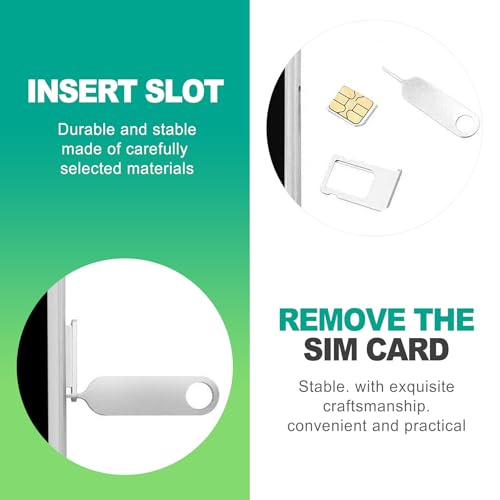 slaixiu 16PCS All-in-One SIM/SD Card Ejector Kit - Replacement for iPhone, iPad, Samsung, Android Devices, Universal Eject Pins & Tray Keys