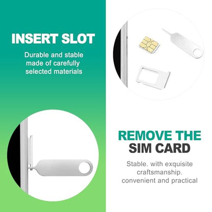 slaixiu 16PCS All-in-One SIM/SD Card Ejector Kit - Replacement for iPhone, iPad, Samsung, Android Devices, Universal Eject Pins & Tray Keys