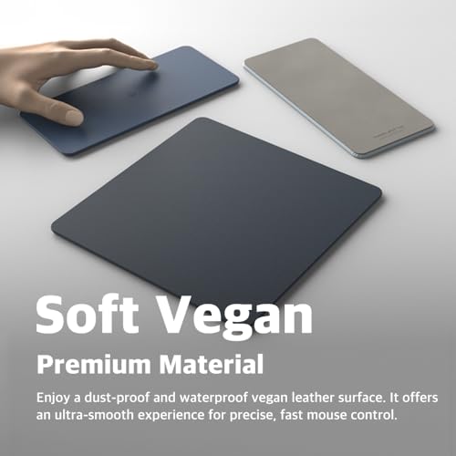 POUT H3 Split Max 3-in-1 Wireless Charging Mouse Pad – Fast Qi Charger, Mousepad Mat, and Magnetic Tray Organizer – Compatible with Smartphones and Earbuds (Pacific Blue)