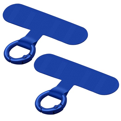 Hovmwey Phone Tether Tab, 2 Pack Cell Phone Lanyard Patch Without Adhesive, Phone Strap Replacement Part for All Full Phone Cases (Royal Blue) - color: Royal Blue