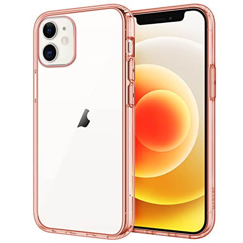 JETech Case for iPhone 12 mini, Anti-Yellowing, Rose Gold | Shockproof Protection, Scratch Resistant Hard PC Back, Durable Transparent TPU Bumper - color: Rose Gold