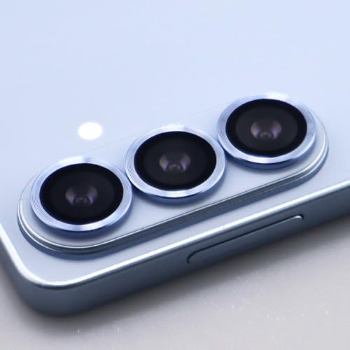 for Samsung Galaxy S26 / S26 Plus Camera Lens Protector Metal Ring Tempered Glass Lens Cover Accessories (Sky Blue) - color: Sky Blue
