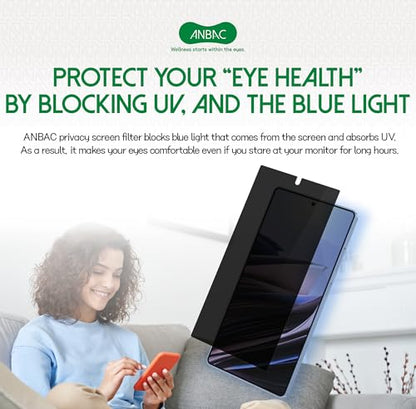 Privacy Screen Protector for Galaxy S25 Ultra - Blue Light Blocking Film 6.9" with Alignment Tool Kit [1 Pack] - Support Fingerprint Unlock/Cell Phone Private, Scratch Resistant Film - size: Galaxy S25 Ultra