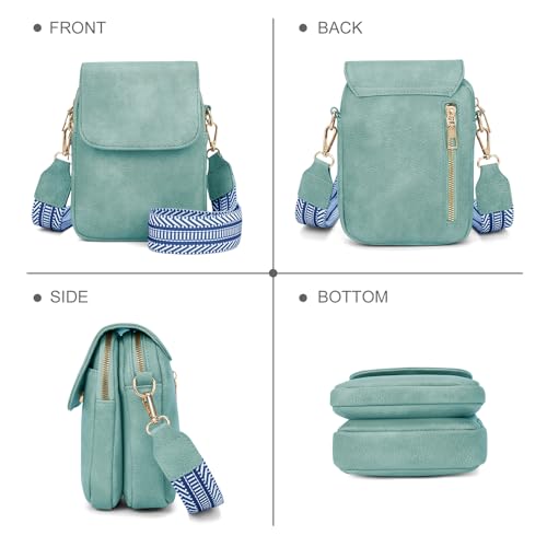 Fashion Small Crossbody Bags for Women Trendy Designer Cell Phone Purses | Adjustable Straps,with Card Holder,Detachable Wristlet Strap,small Cross Body Bag for Woman,Mini Bags,Travel Purse,Work,Gym - color: Lightblue