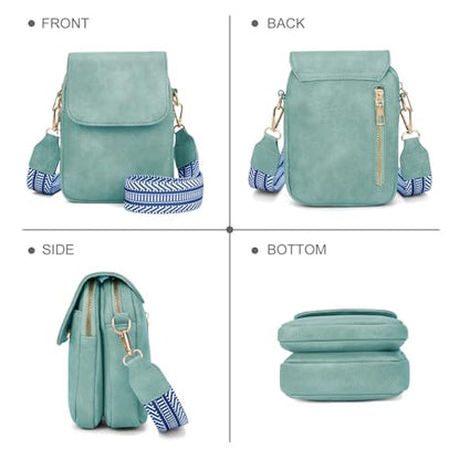 Fashion Small Crossbody Bags for Women Trendy Designer Cell Phone Purses | Adjustable Straps,with Card Holder,Detachable Wristlet Strap,small Cross Body Bag for Woman,Mini Bags,Travel Purse,Work,Gym - color: Lightblue