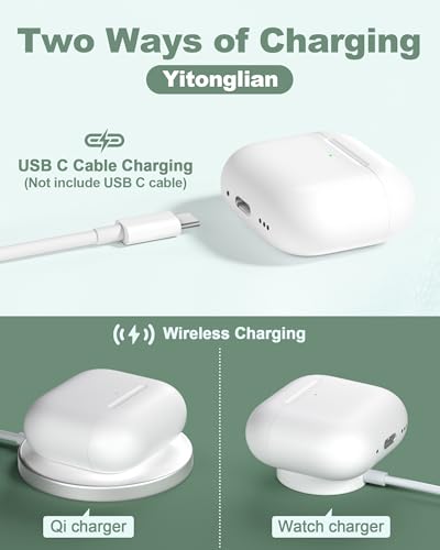 Wireless Charger Case Replacement for Airpods 4th Generation - Charging Case to USB-C Without Earbuds