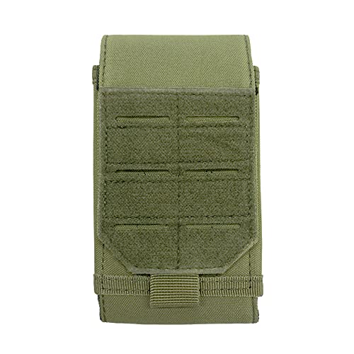 Universal Tactical Molle Phone Pouch Cellphone Holder | Mobile Holster Belt Smartphone Pouch for iPhone 17 Pro Max/Air/17 Pro/ iphone17/16 /15 /14 /13/12 Pro Max/iphone 16/15/14Plus - color: ARMY GREEN