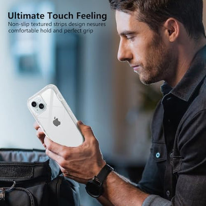 TUTUKII for iPhone 14 Case Clear | Heavy Duty Shockproof, Anti-Drop, Anti-Yellow,Triple-Layer Transparent Protective Phone Cover, 6.1" - color: Clear, size: iPhone 14 6.1"