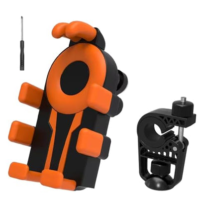 Motorcycle Phone Holder with Vibrations Dampener Nonslip Mount Handlebar Cellphone Mount - color: Or ange handlebar