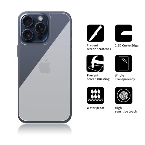 3 Pack Glass Back Screen Protector for iPhone 15 pro max/14 Pro Max - size: iPhone 15 pro max / 14 Pro Max