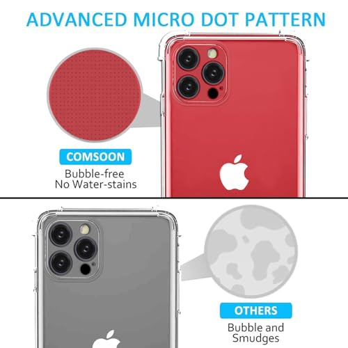 I&H for iPhone 15 6.1 inch Case Crystal Clear Non-Yellowing, Shockproof, Anti-Scratch, Transparent Soft Back Cover