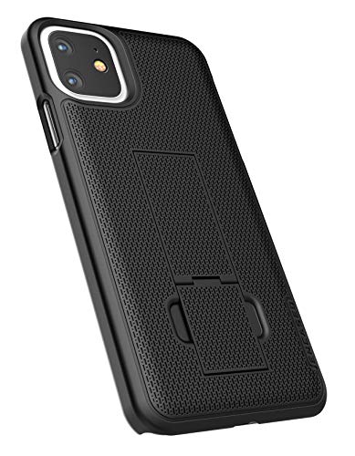 Encased iPhone 11 Belt Clip Case (DuraClip Series) Ultra Slim Cover with Holster (Black) - size: iPhone 11