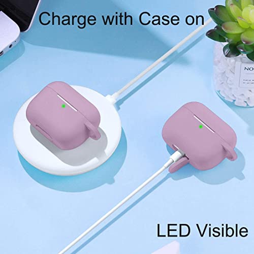 Lerobo for AirPods Pro 2nd/1st Case with Keychain, Lavender - color: Lavender