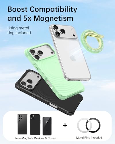 SYNCWIRE Magnetic Phone Ring Holder, for MagSafe Phone Grip Stand Kickstand - color: Melon Pop
