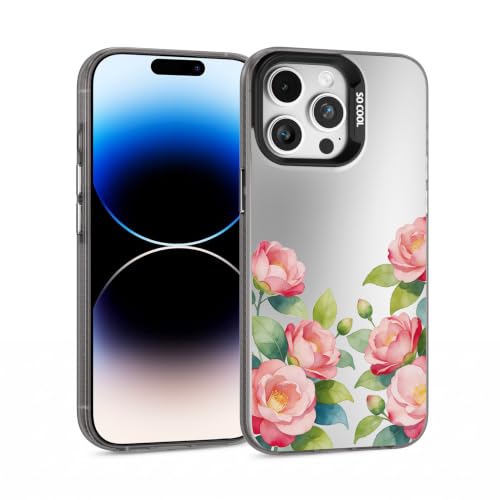 for iPhone 14 Pro Max Case, TPU, Drop Protection, Camellia | Matte Silver Back, Shockproof, Fade-resistant, Anti-yellow, Lens Protection, Precise Cutout, Slim grip, Watercolor Camellia - color: Camellia, size: iPhone 14 Pro Max
