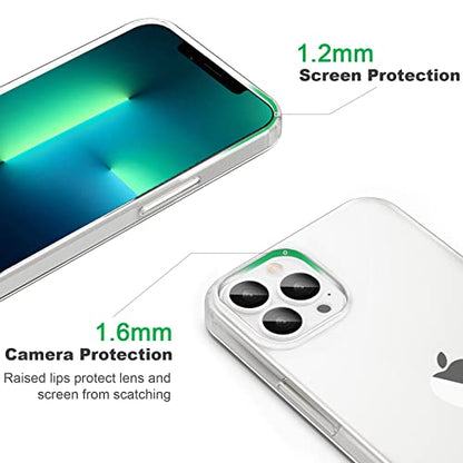JJGoo Compatible with iPhone 13 Pro Max Case Clear, Transparent Soft Shockproof Protective Slim Thin Bumper Cover Phone Case - color: Clear