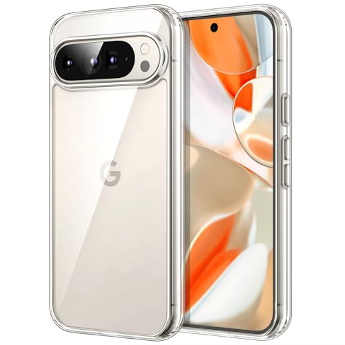 JETech Case for Google Pixel 9 Pro XL, Anti-Yellowing, Clear | Shockproof Protection, Scratch Resistant Hard PC Back, Durable Transparent TPU Bumper - color: Clear, size: Pixel 9 Pro XL