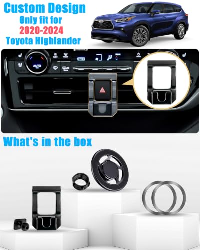 Car Phone Magsafe Holder Vent Mount for Toyota Highlander 2020-2024 - style: Highlander(Mag-safe)