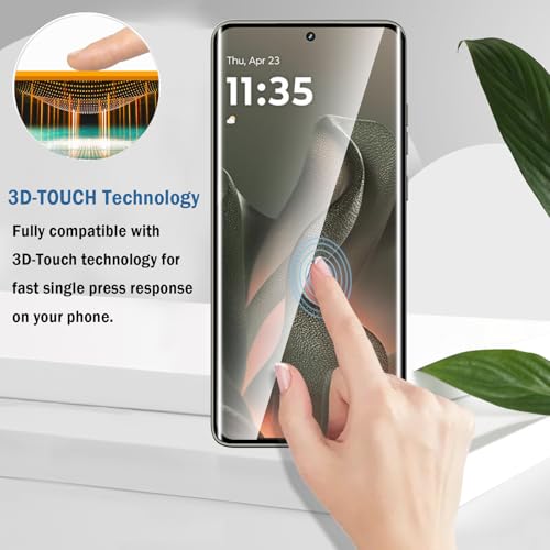 2 Pack 3D Compatible with Motorola Edge 2025/Moto Edge 60 Fusion/60 Pro Screen Protector,9H Tempered Glass Film,HD Clear Scratch Resistant,Bubble-Free for Moto Edge 2025 Screen Protector