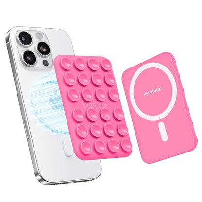 Klearlook Magnetic Suction Phone Mount for MagSafe Case, Hot Pink - color: Hot Pink