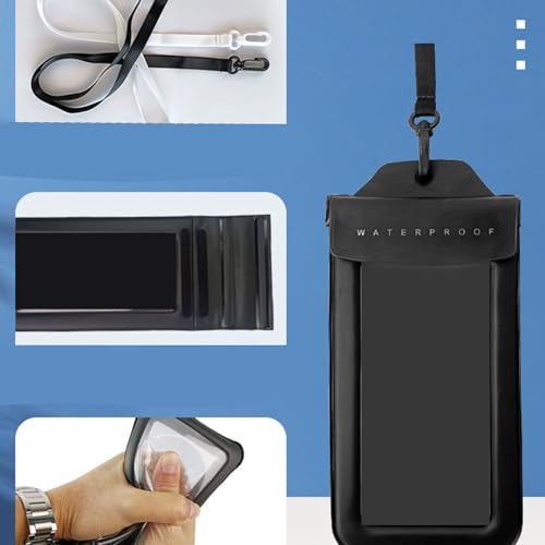 Waterproof Phone Bag Phone Storage Bag Touch Screens Transparent Keep Valuables Safe and Dry for Water Sports Beach - color: White