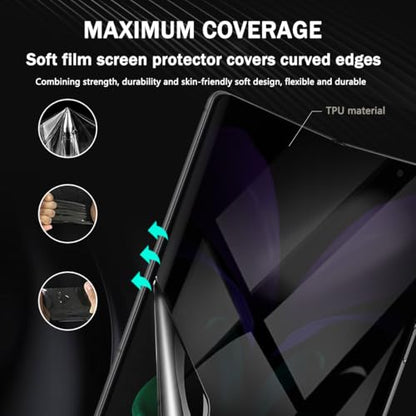 1 Pack for Samsung Galaxy Z Fold 2 Inner Privacy Screen Protector. Anti Scratch, Self-Healing, Anti Spy Flexible TPU Film NOT Tempered Glass for Samsung Galaxy Z Fold 2 - size: for Galaxy Z Fold 2