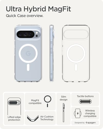 Spigen Ultra Hybrid MagFit for Pixel 10 Pro XL Case, Clear White - color: Mag Clear, size: Pixel 10 Pro XL