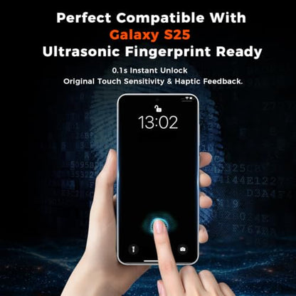 Fotbor [3+3 Pack Anti Blue Light Screen Protector for Samsung Galaxy S25 with 3 Pack Camera Lens Protector, [Alignment Frame] 9H Hardness, Easy Install, Ultrasonic Fingerprint Compatible - size: Samsung Galaxy S25 - 6.2 inch
