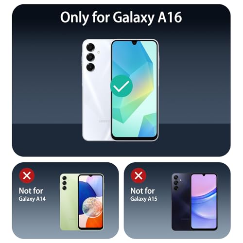 Privacy Screen Protector for Samsung A16/A26/A17, Anti-Spy Tempered Glass, Double Shatterproof 9H Hardness, Private Black Dark Protection, Anti-Scratch Impact Resistant Case-Friendly - 3 Pack - color: A16/A26/A17 Black