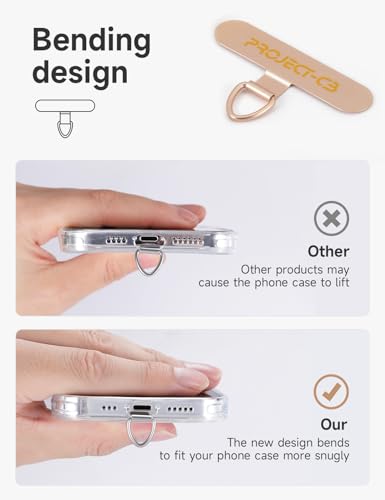 Phone Metal Tether Tab, Lanyard Patch, Phone Stand Key Ring, Ring Holder, Strap Tab - color: Pink, size: Spring