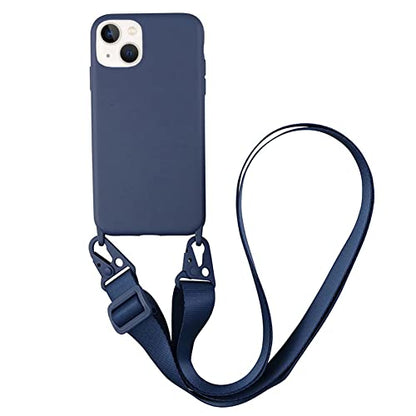 Compatible with iPhone 6/7/8/SE2/SE3,Crossbody Phone Case with Lanyard Cute Soft Silicone Case with Adjustable Shoulder Strap Shockproof Protector Compatible with Women Girls Brick Blue - color: Brick Blue, size: iPhone 6/7/8/SE2/SE3